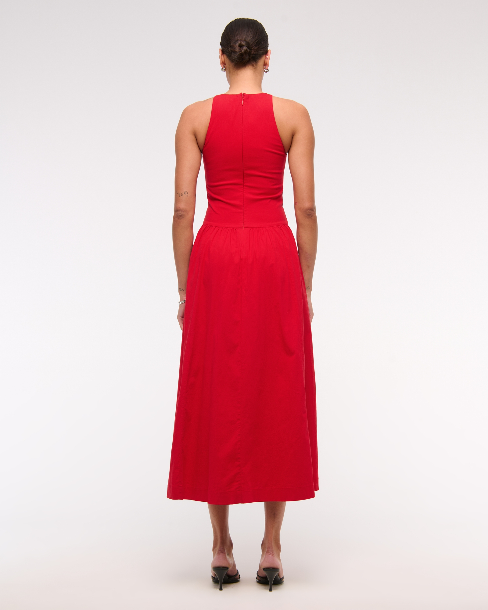 Drop-Waist Midi Dress