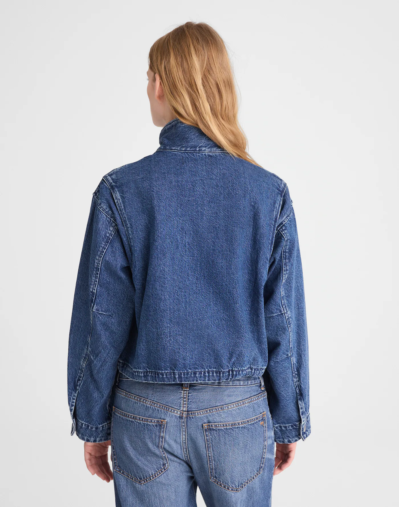 Denim Crop Field Jacket (Buy 2 Free Shipping)