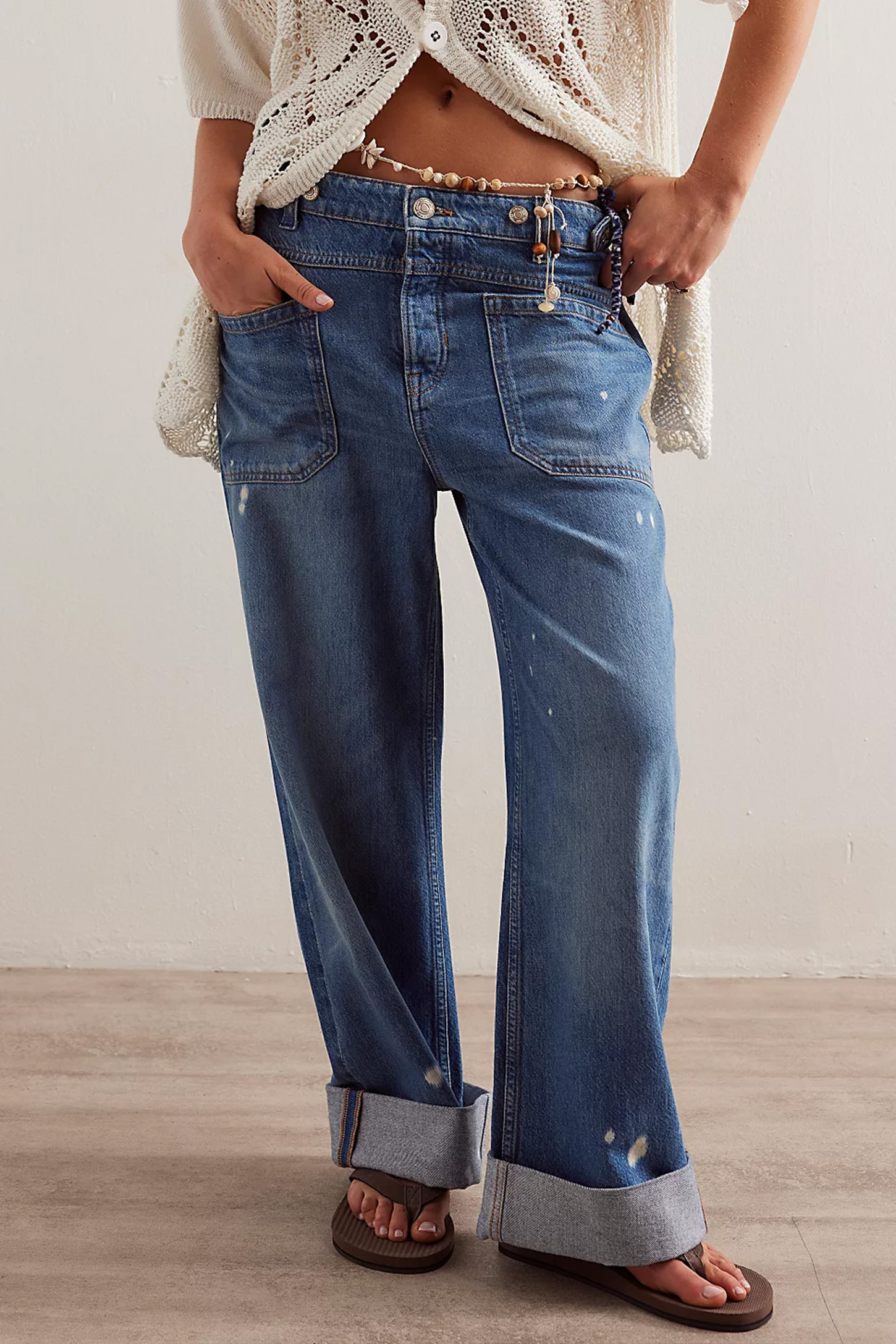 Summer Palmer Cuffed Jeans(BUY 2 FREE SHIPPING)