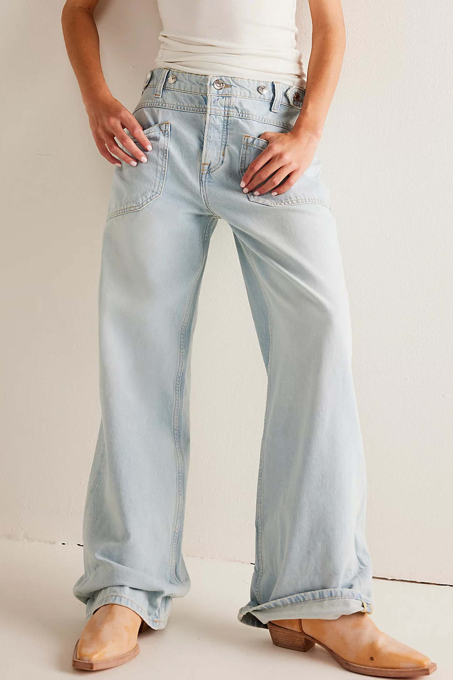 Summer Palmer Cuffed Jeans(BUY 2 FREE SHIPPING)
