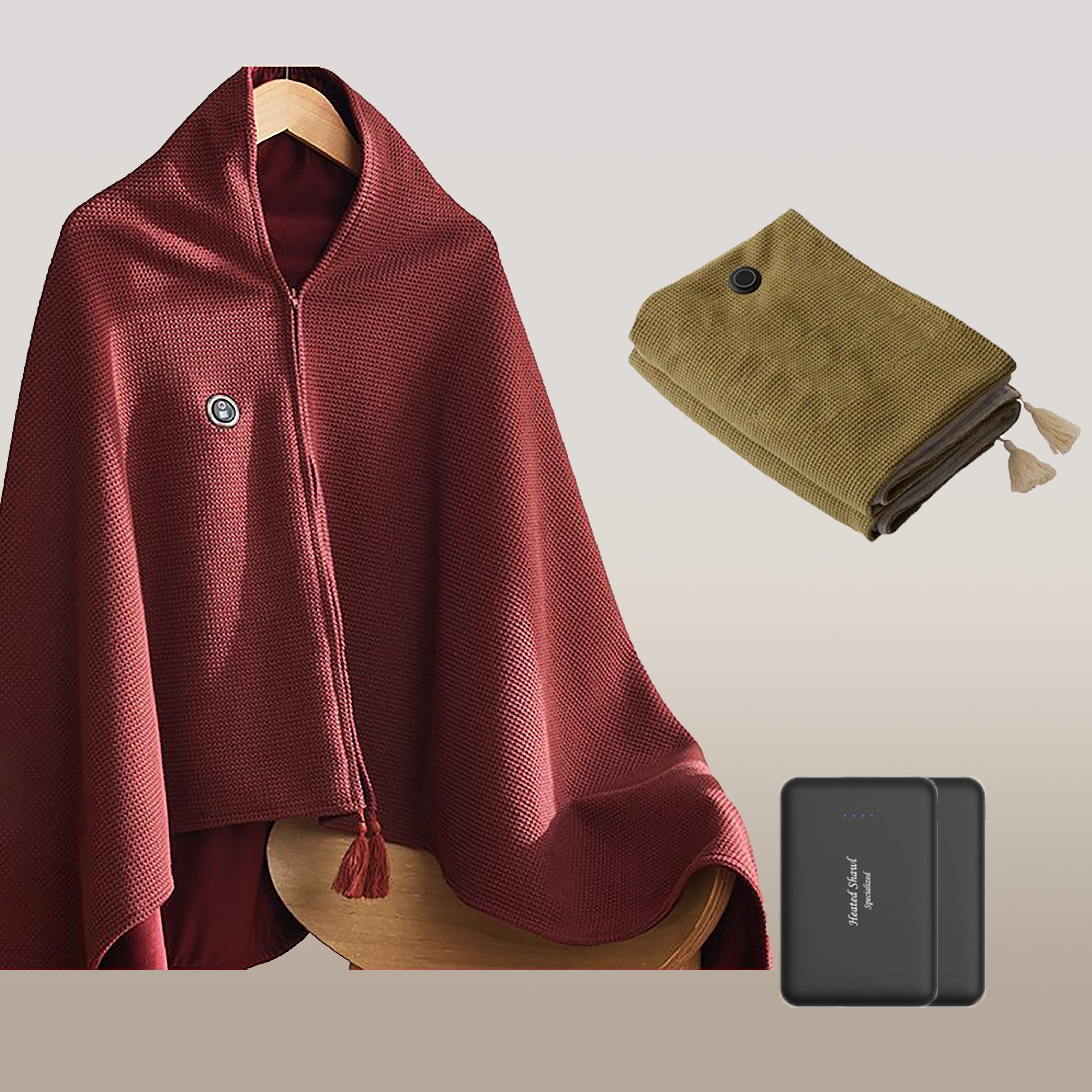 ??Christmas gifts Portable Heated Shawl (With Battery Pack)
