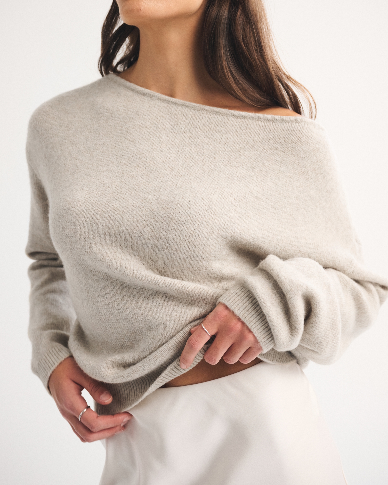 Wool-Blend Slash Sweater (Buy 2 Free Shipping)