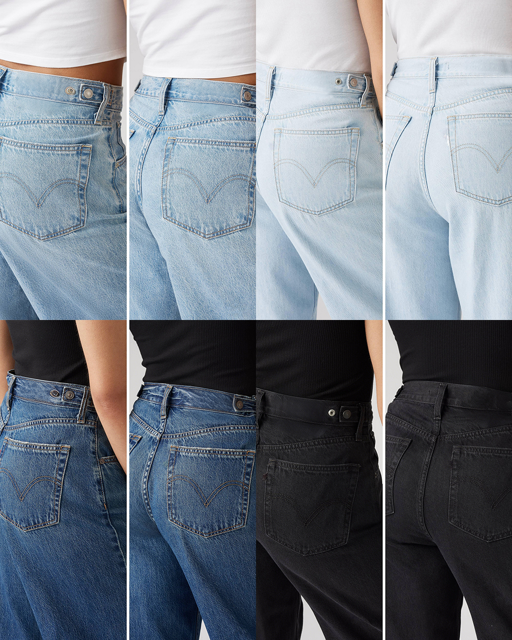 Levi Adjustable Womens Cinch Baggy Jeans (Buy 2 Free Shipping)