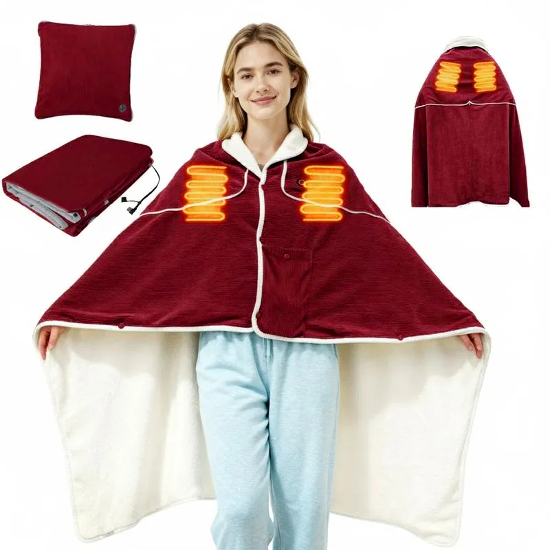 🎅Best Winter Gifts 🔥4 in 1 Favorite Portable Heated Shawl (Buy 2 Free Shipping)