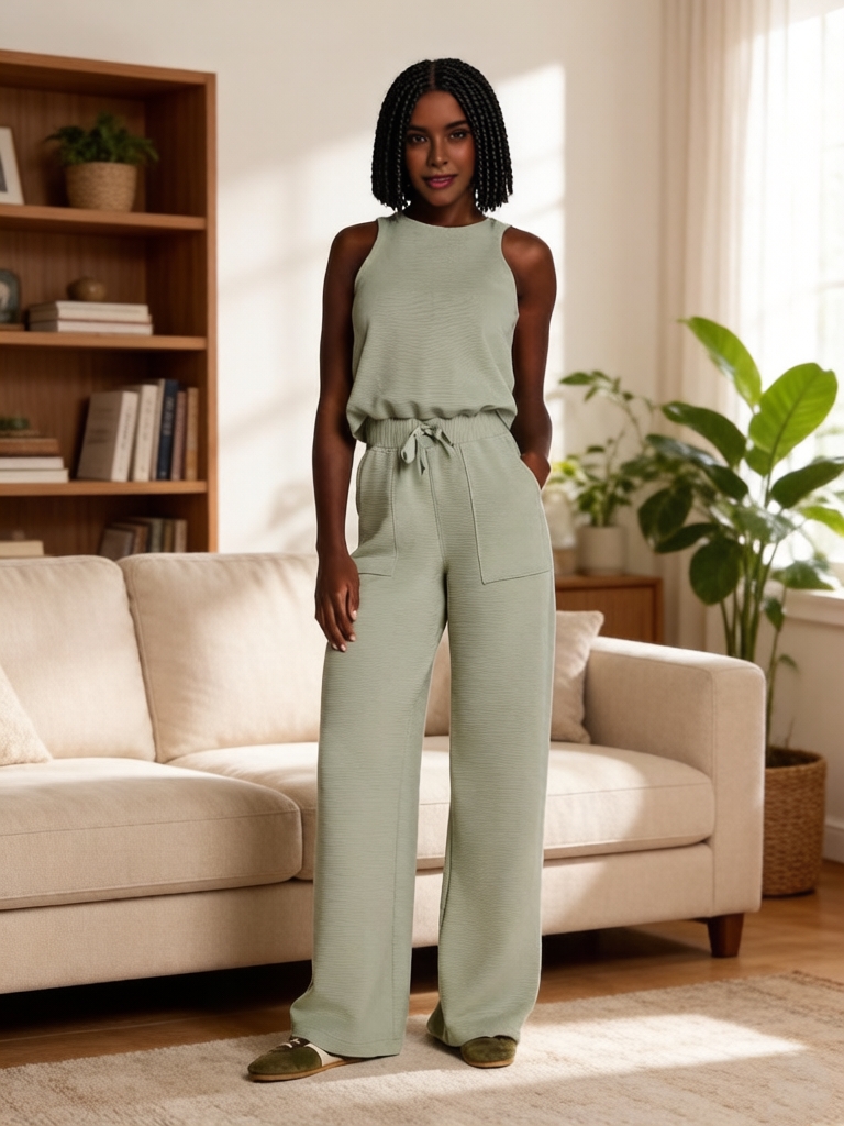 Summer AirEssential Rib Sleeveless Jumpsuit (Buy 2 Free Shipping)