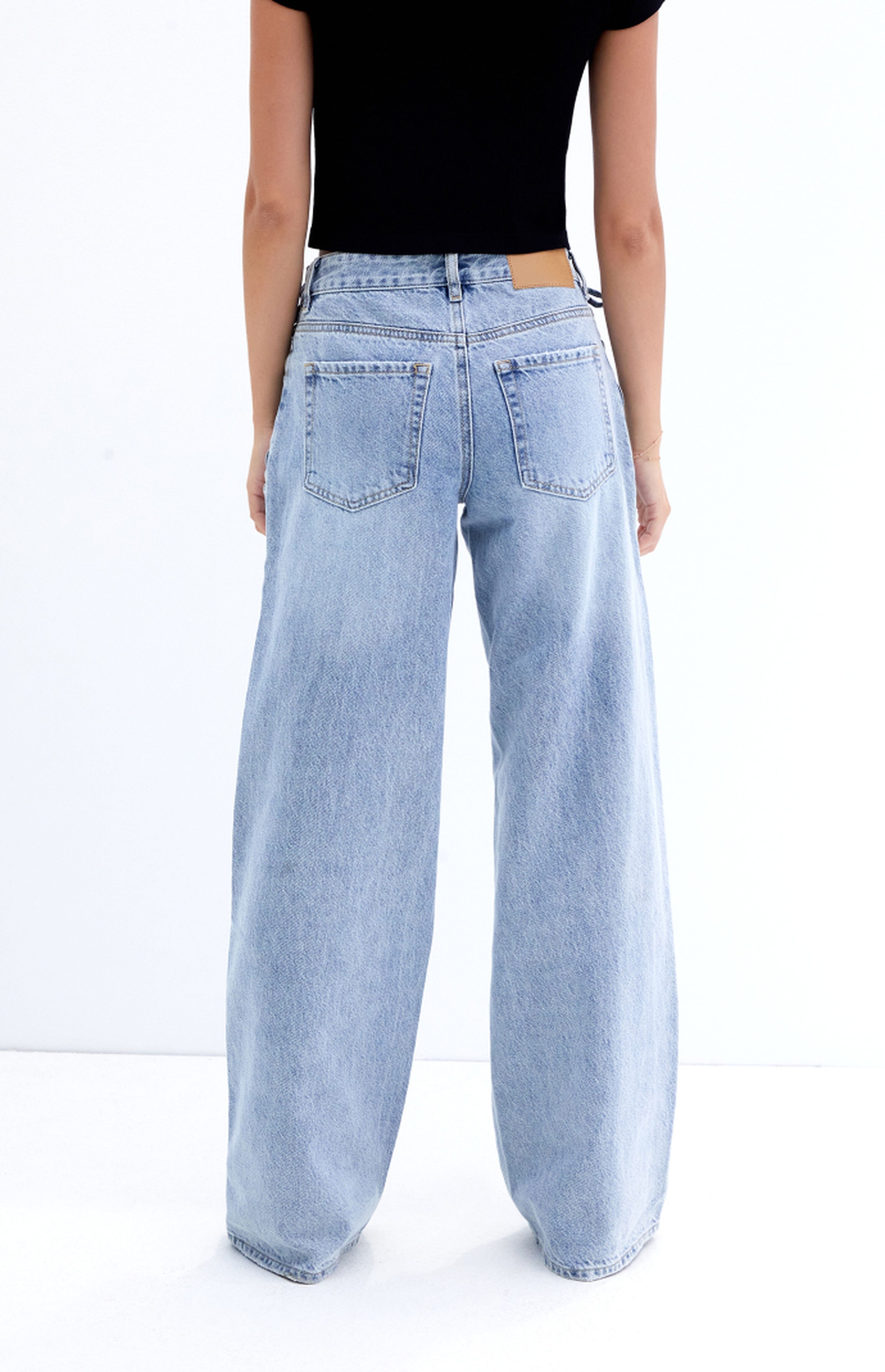  Low Rise Lace-Up Side Baggy Jeans (Buy 2 Free Shipping)