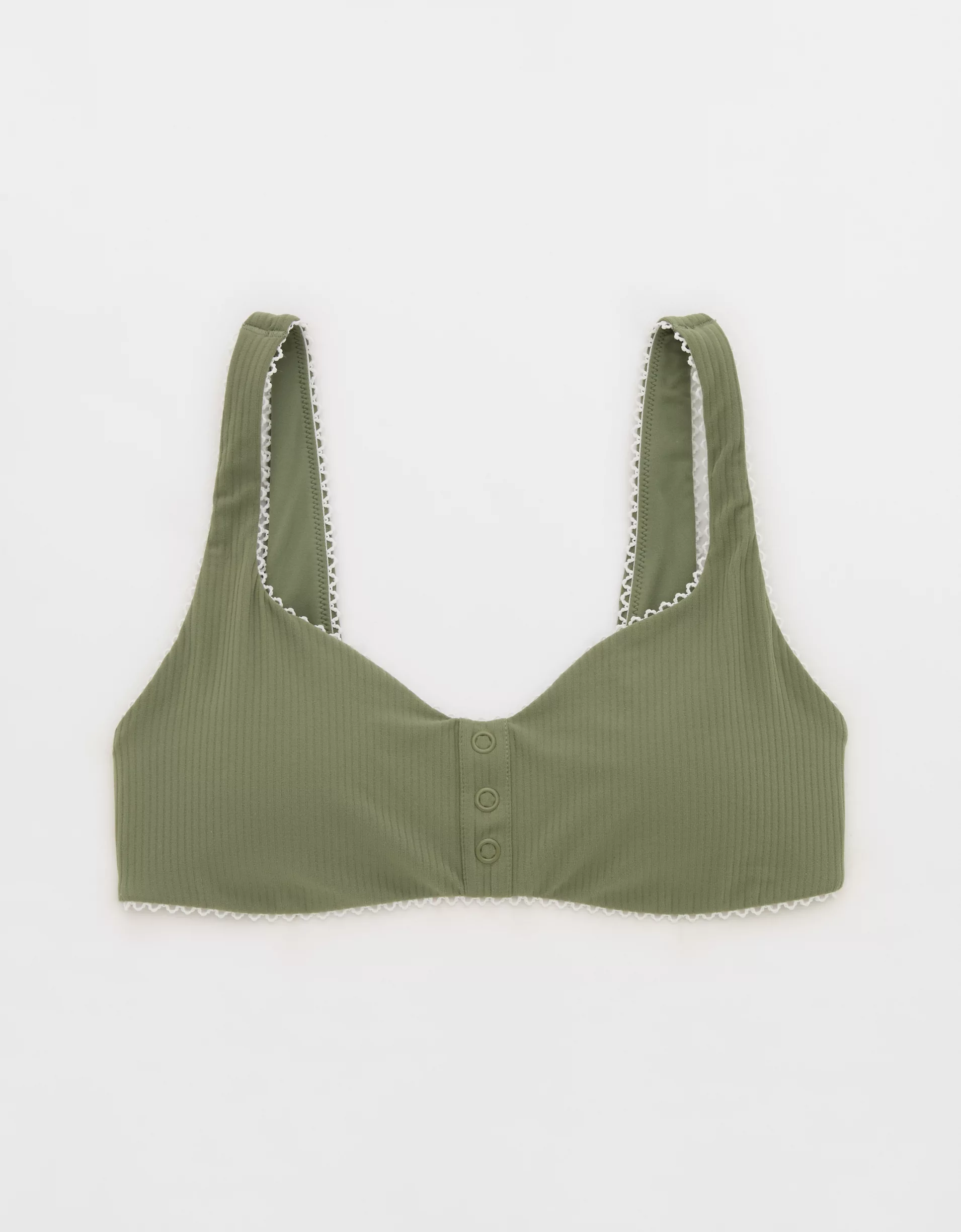 Rib Picot Sports Bra Crossover Legging Set (Buy 2 Free Shipping)