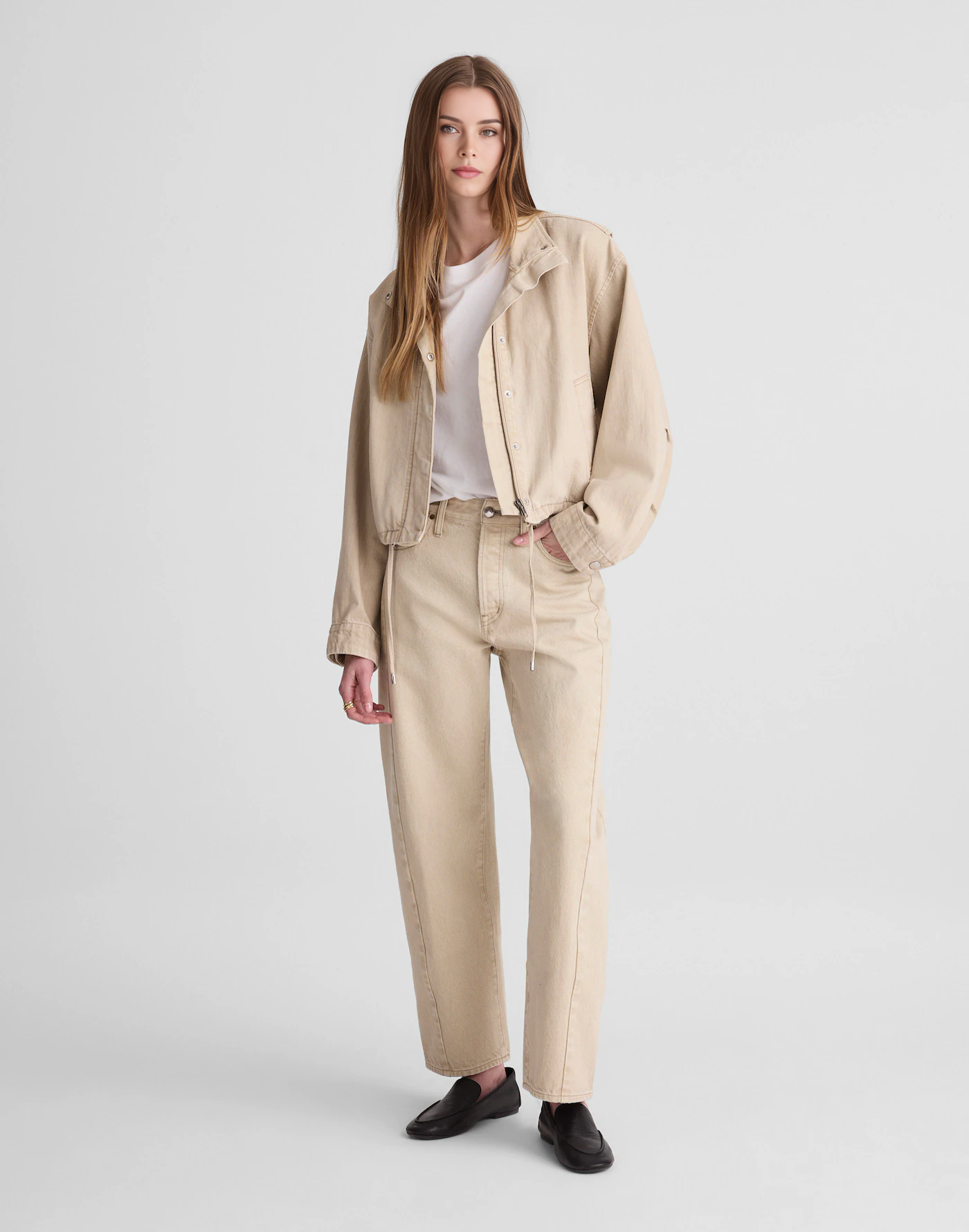 Denim Crop Field Jacket (Buy 2 Free Shipping)