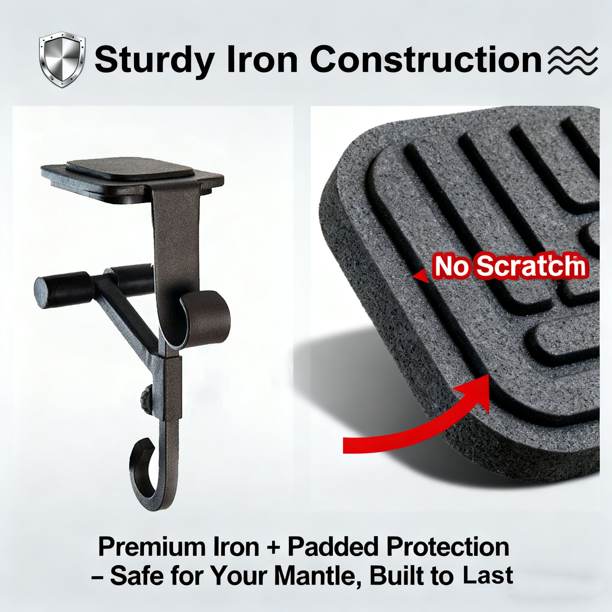 Fireplace Stocking and Garland Hanger