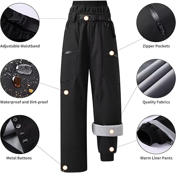 【2-in-1 Ski Pants】3A Protection & Versatile Wearing