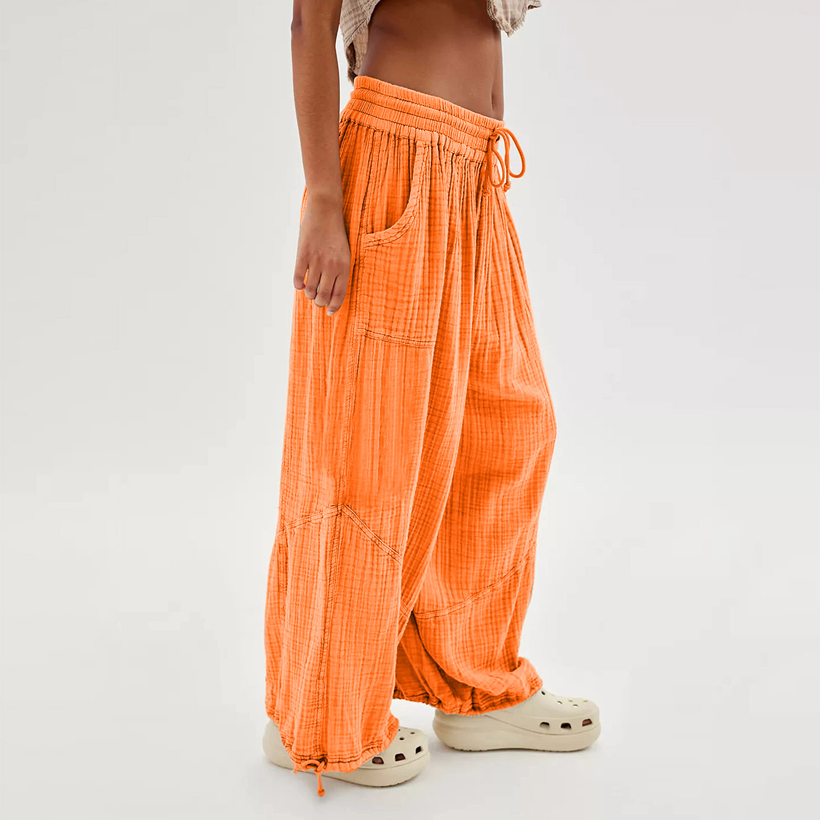 Casual Drawstring Wide Leg Pants(BUY 2 FREE SHIPPING)