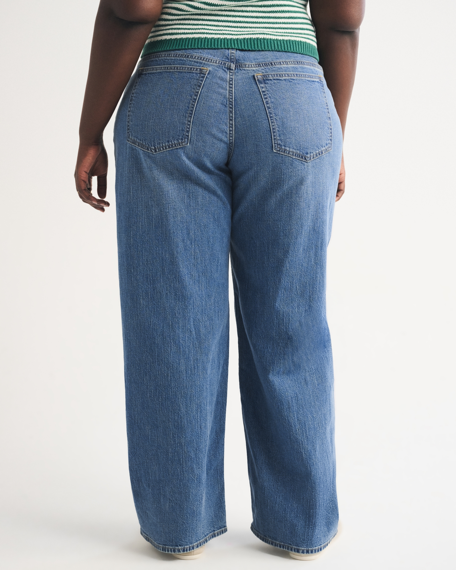 Curve Love Linen-Blend Low Rise Ultra Loose Drawstring Jeans (Buy 2 Free Shipping)