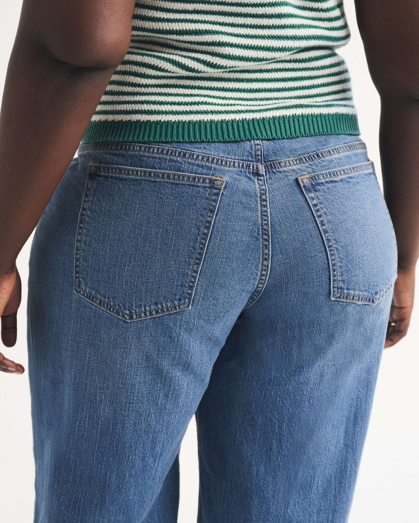 Curve Love Linen-Blend Low Rise Ultra Loose Drawstring Jeans (Buy 2 Free Shipping)