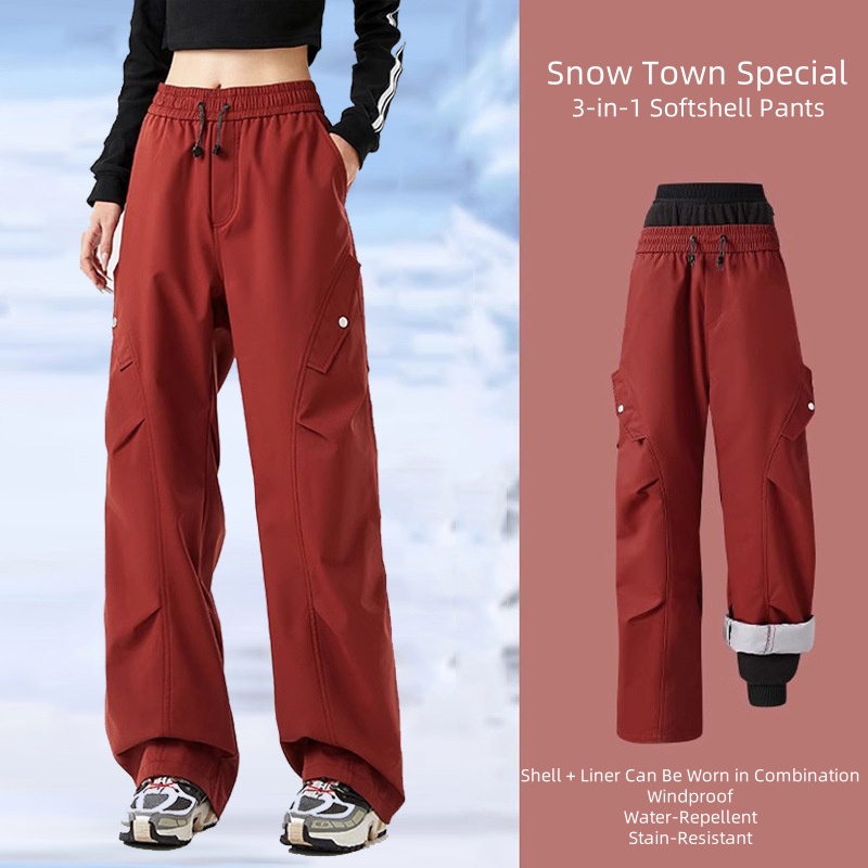【2-in-1 Ski Pants】3A Protection & Versatile Wearing