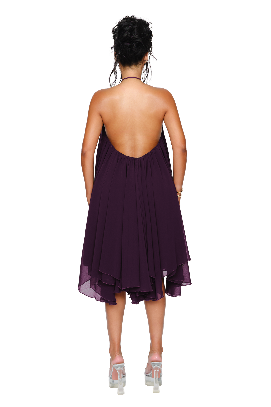 Cascade Halter Dress (Buy 2 Free Shipping)