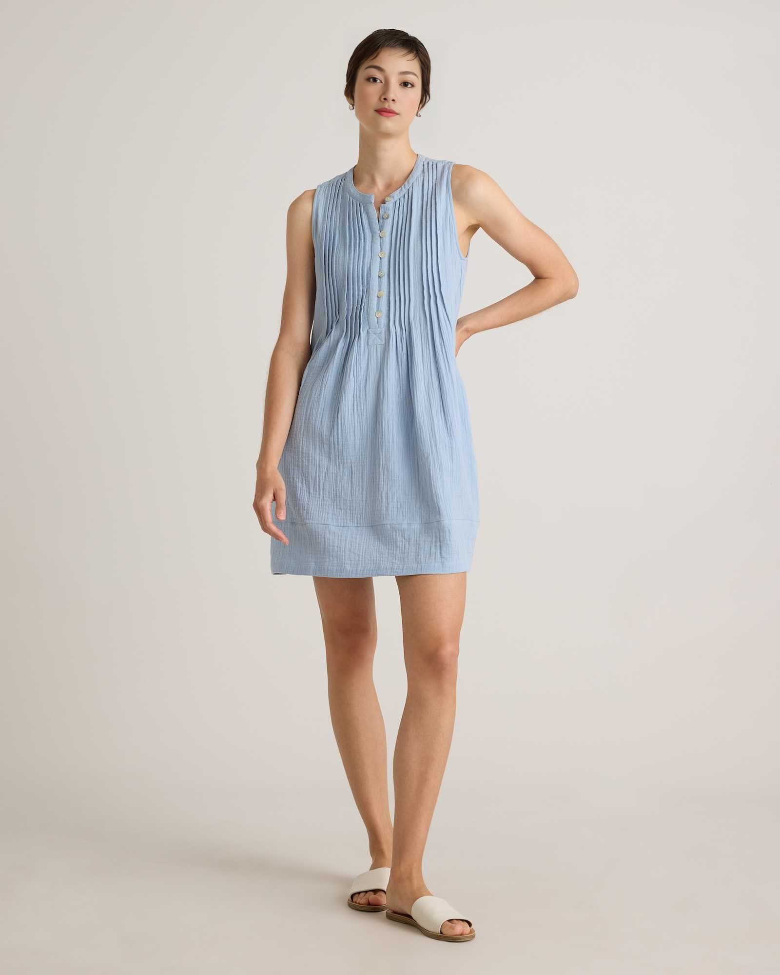 Gauze Sleeveless Swing Dress (Buy 2 Free Shipping)