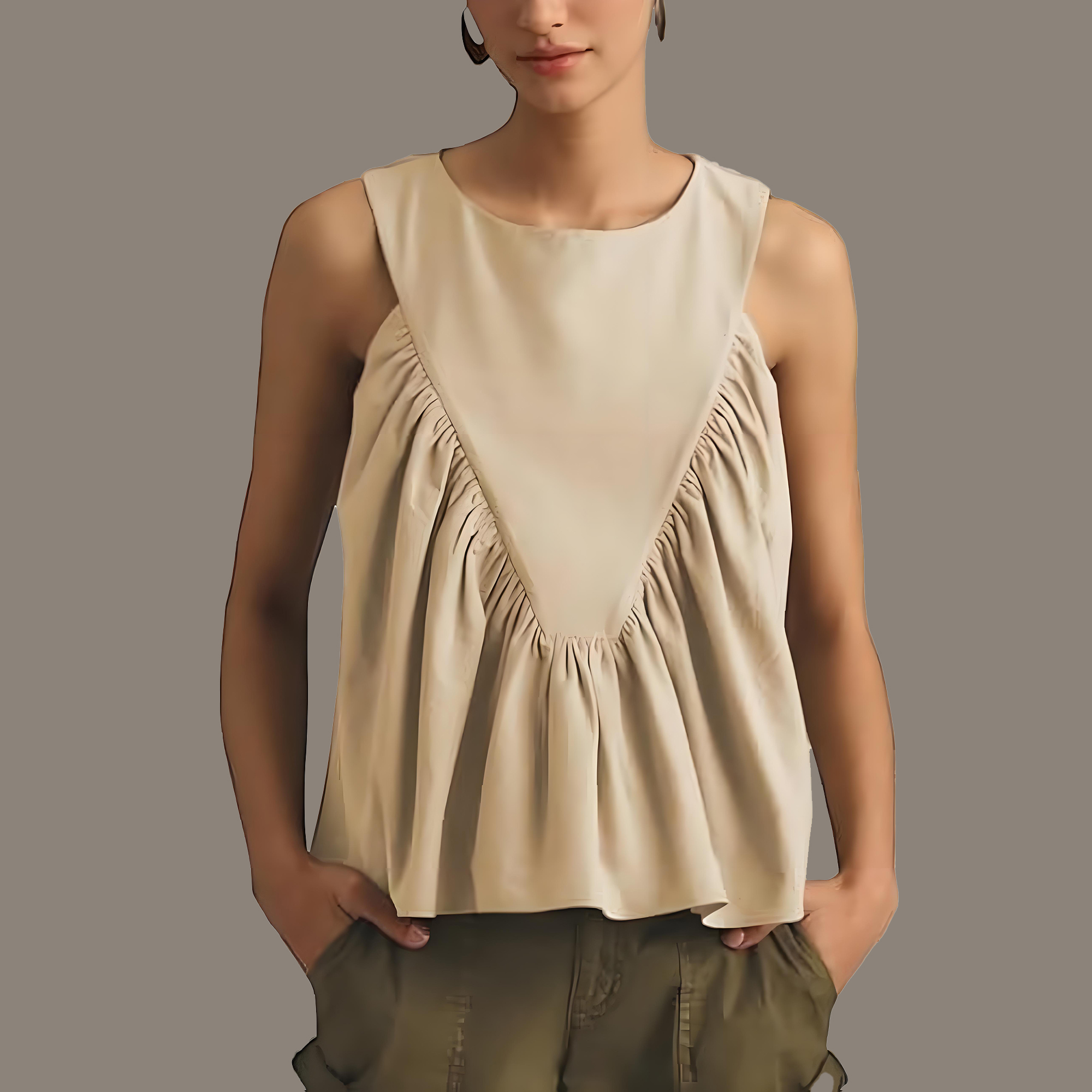 Mare Mare Shirred Swing Tank(Buy 2 Free Shipping)
