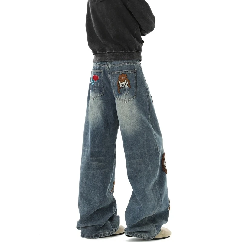 Cartoon Terry Embroidered Jeans (Buy 2 Free Shipping)