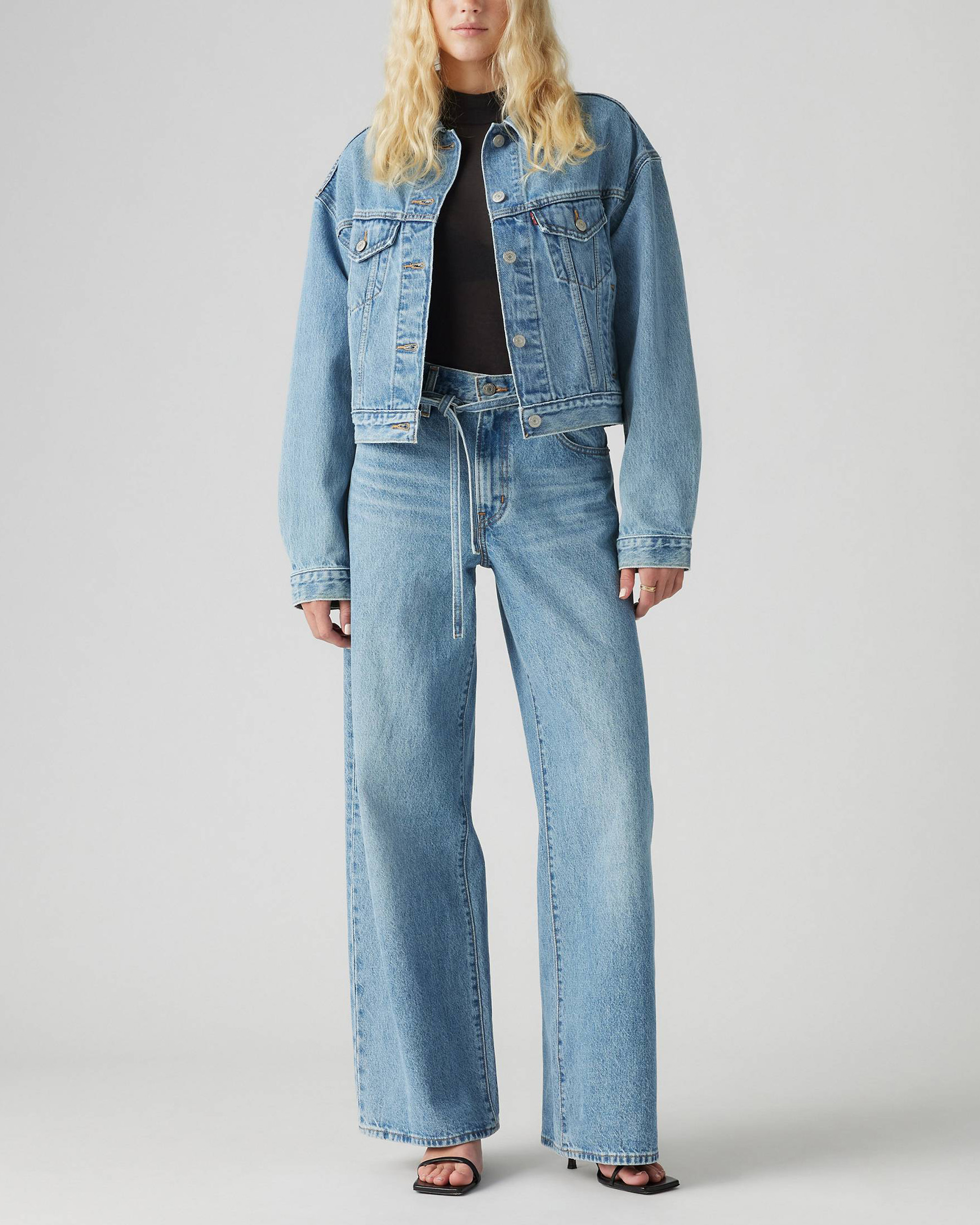 XL Lace-Up Baggy Straight Women's Jeans (Buy 2 Free Shipping)