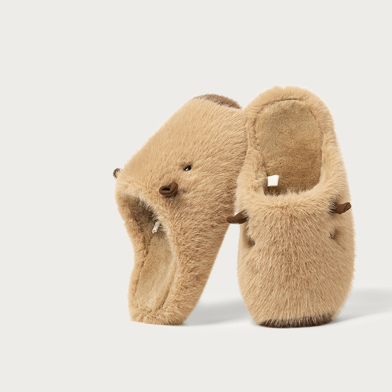 Capybara Plush Cartoon Non-slip Cotton Slippers (Buy 2 Free Shipping)
