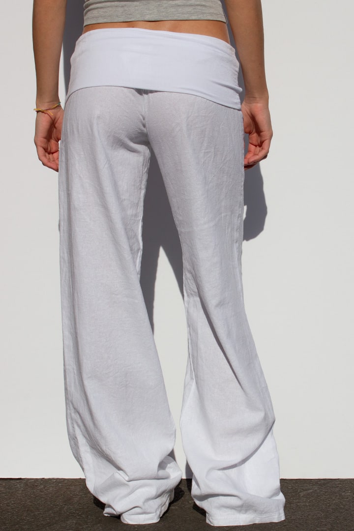 Palazzo Fold-over Waistband Pants (Buy 2 Free Shipping)