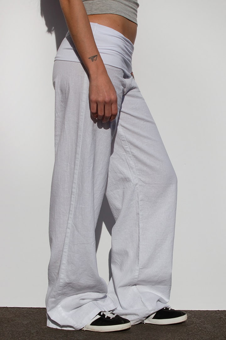 Palazzo Fold-over Waistband Pants (Buy 2 Free Shipping)