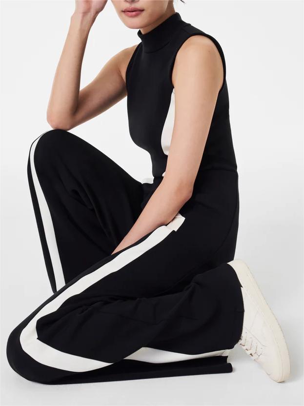 Mock Neck Striped Track Jumpsuit(BUY 2 FREE SHIPPING)