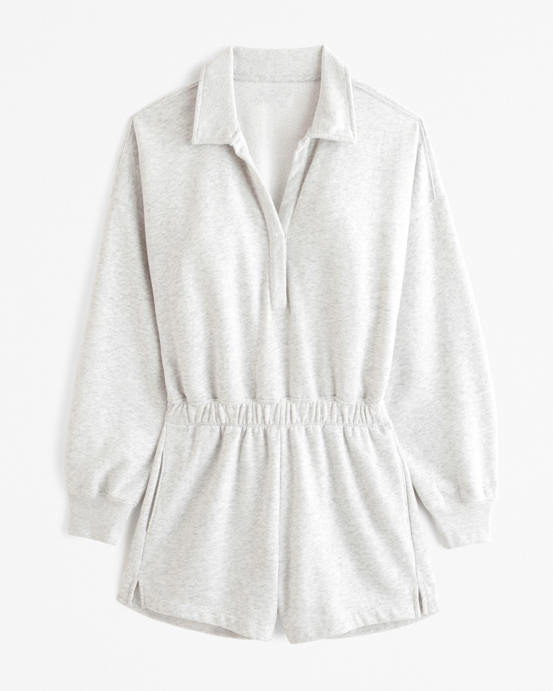 Long-Sleeve Polo Fleece Romper(BUY MORE SAVE MORE)