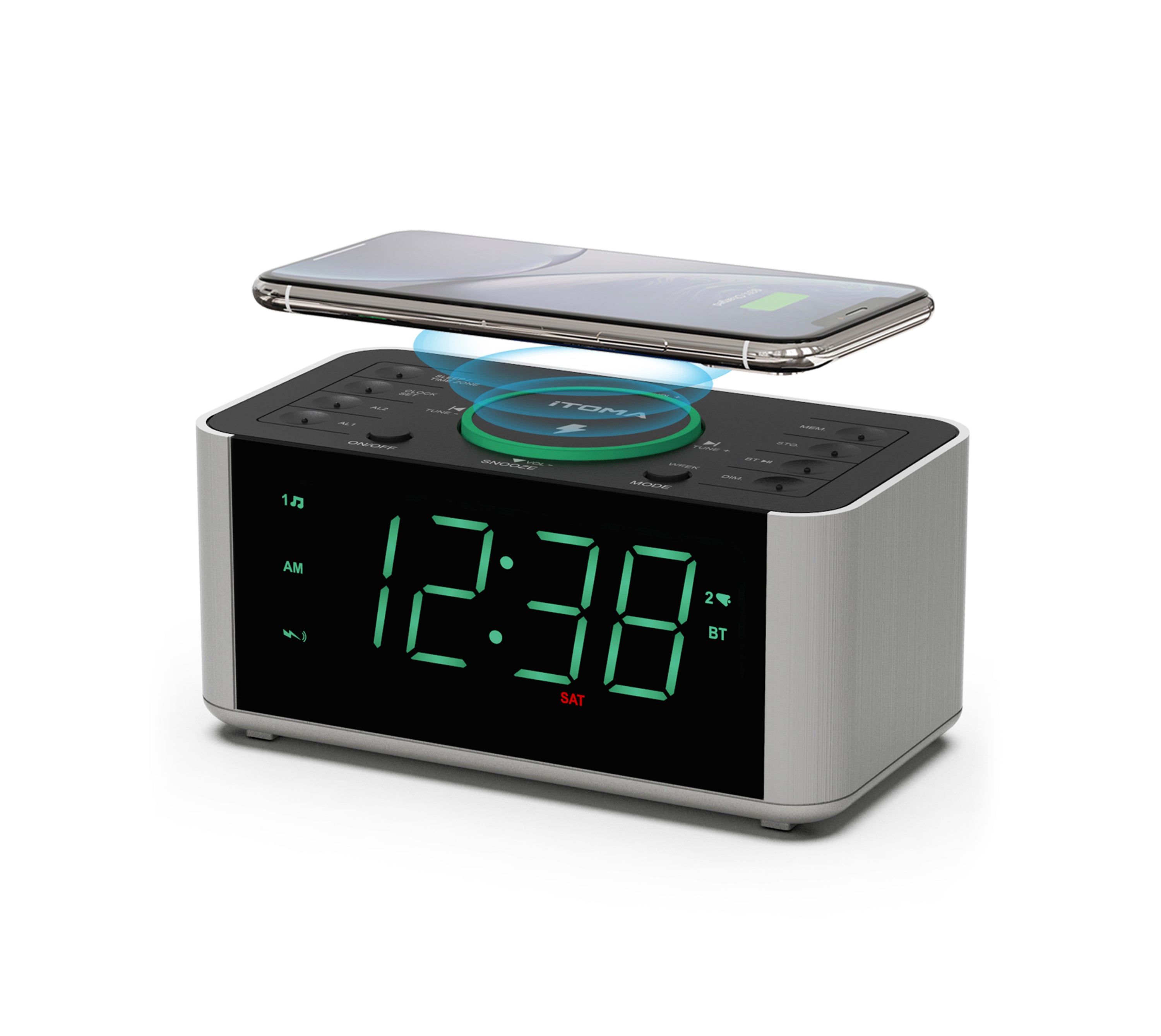 Alarm Clock Radio with Wireless Charging iTOMA 910