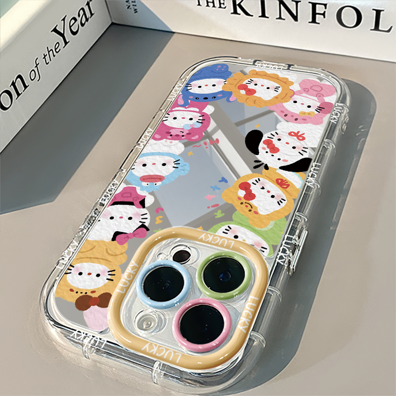 HK Dopamine Mirror Phone Case for iPhone - Kawaii Reflective Sparkle Design 02250409