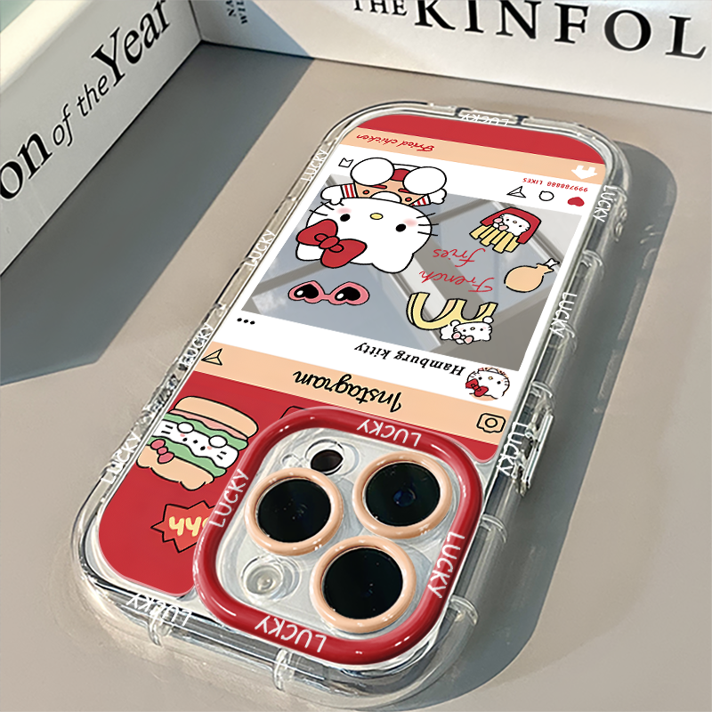 HK Dopamine Mirror Phone Case for iPhone - Kawaii Reflective Sparkle Design 03250409