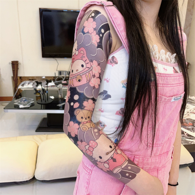 Hello Kitty Full Arm Tattoo Sticker - Bold & Cute Temporary Tattoos