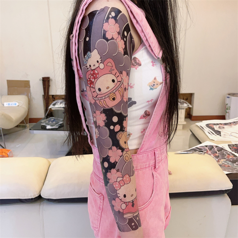 Hello Kitty Full Arm Tattoo Sticker - Bold & Cute Temporary Tattoos
