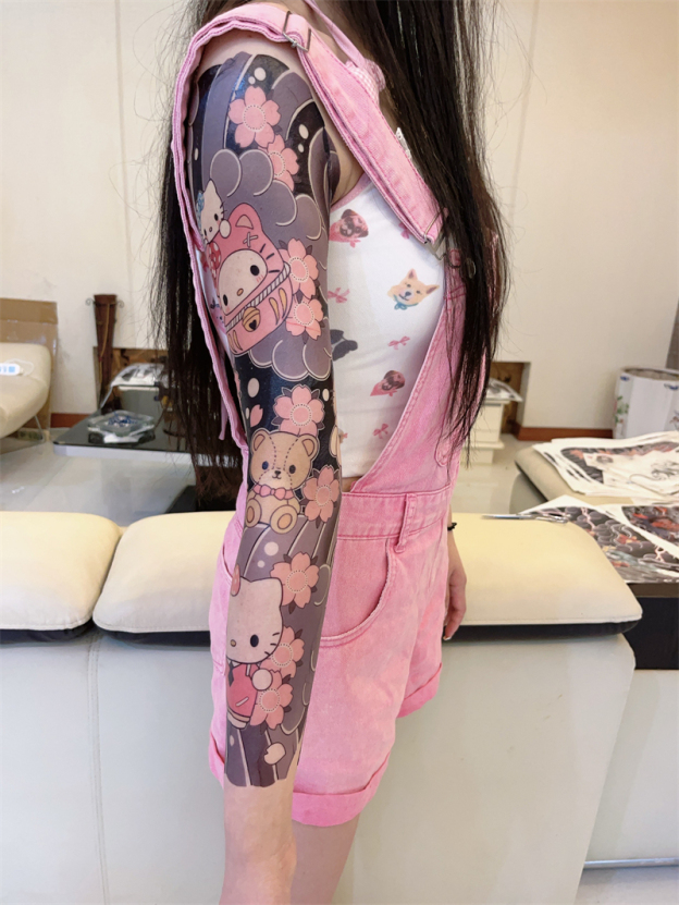 Hello Kitty Full Arm Tattoo Sticker - Bold & Cute Temporary Tattoos