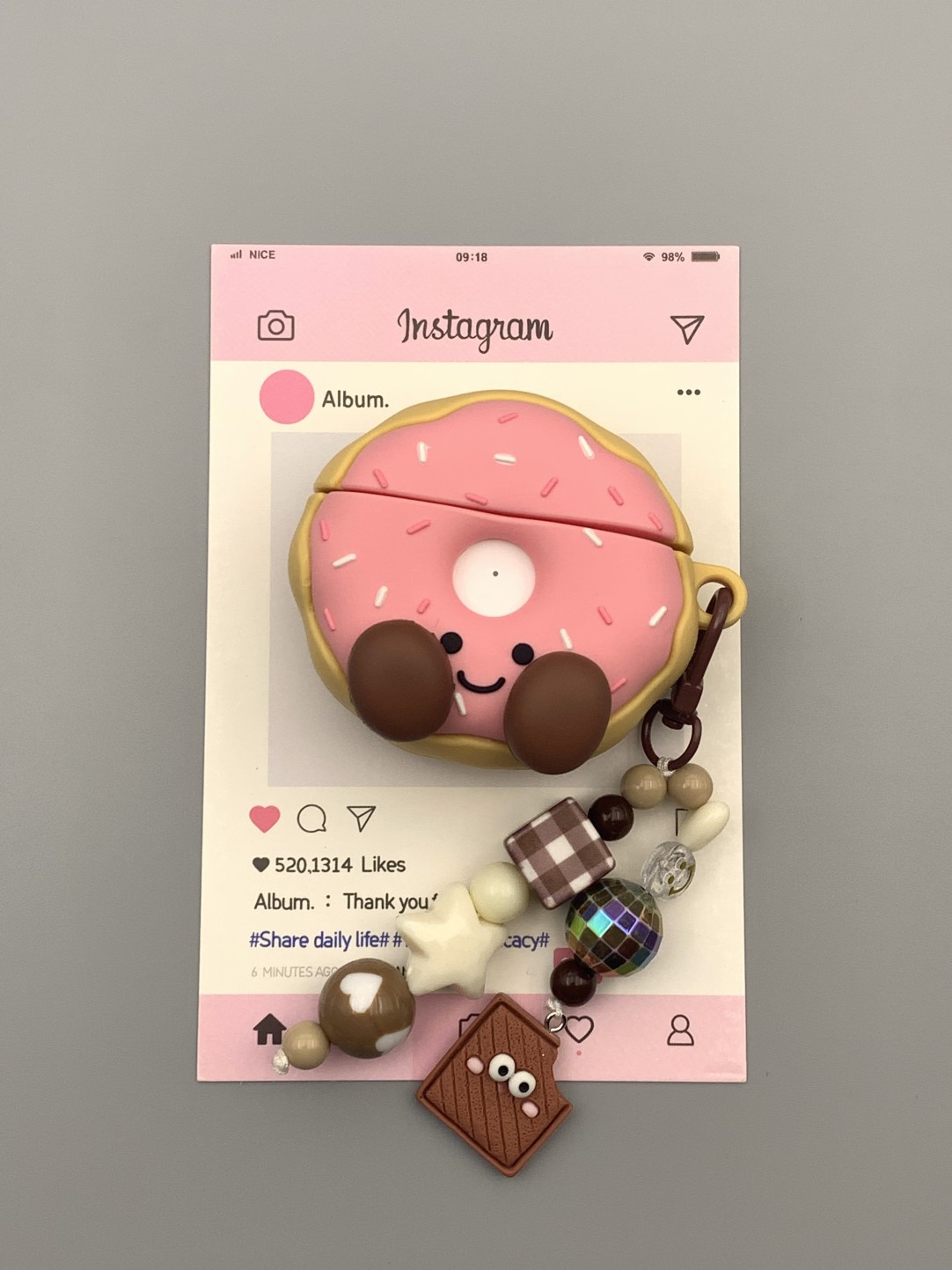 J Cat-inspired Sushi & Pretzel Silicone AirPods Case