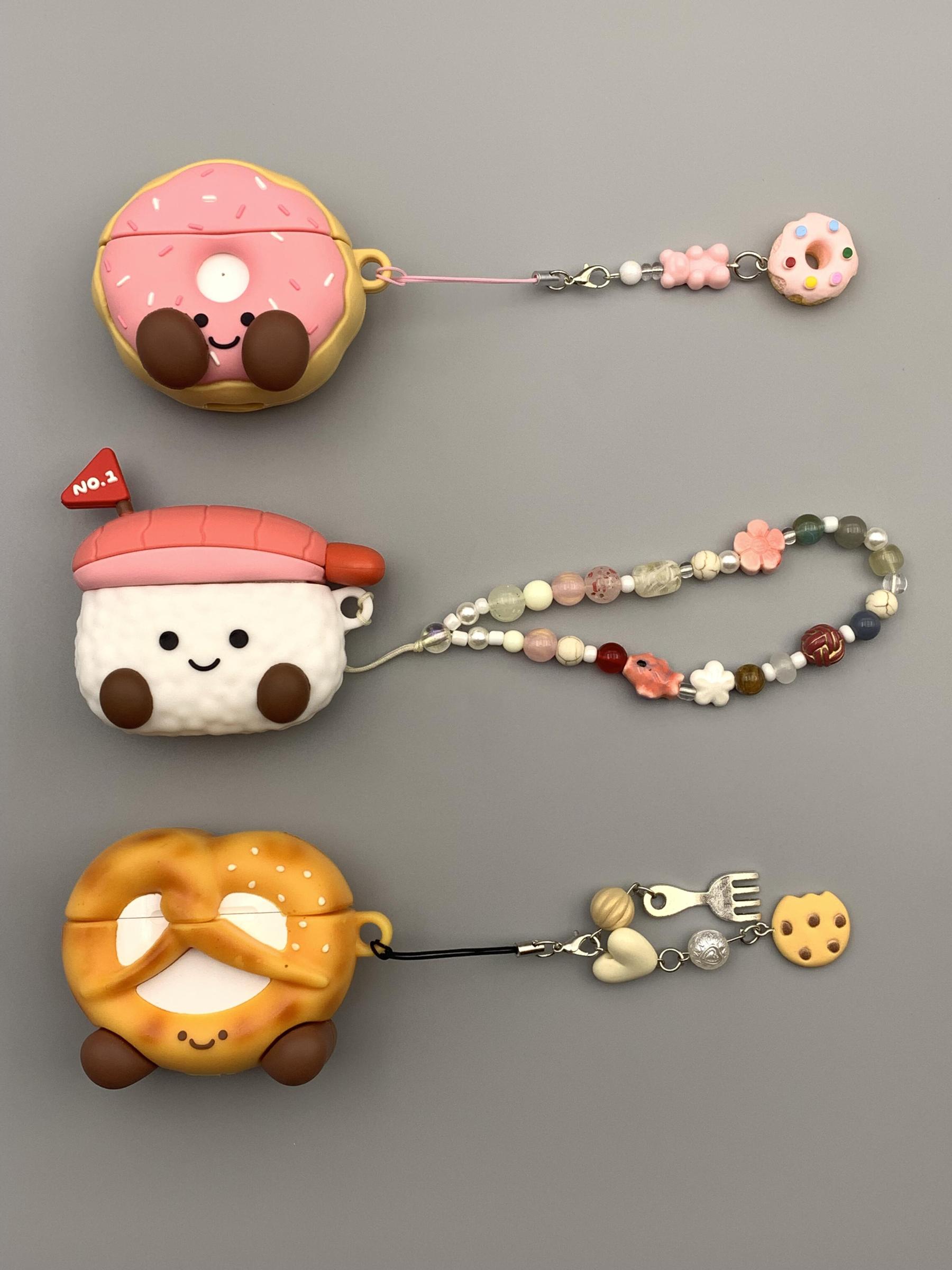 J Cat-inspired Sushi & Pretzel Silicone AirPods Case