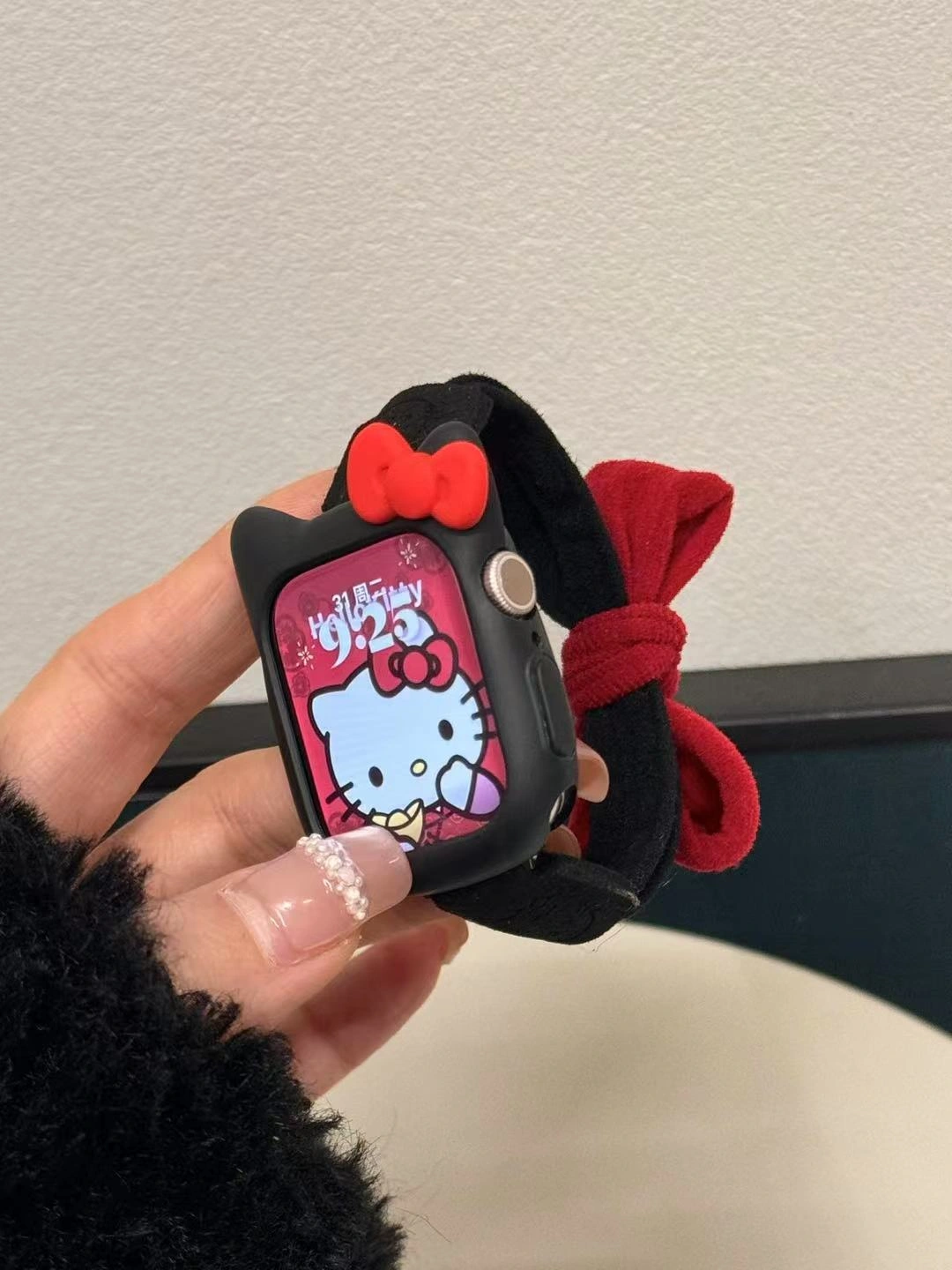 [Copy]HK Red Bow Black Apple Watch Band – Cute & Stylish Replacement Strap 01010525