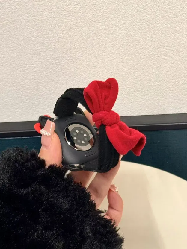 [Copy]HK Red Bow Black Apple Watch Band – Cute & Stylish Replacement Strap 01010525