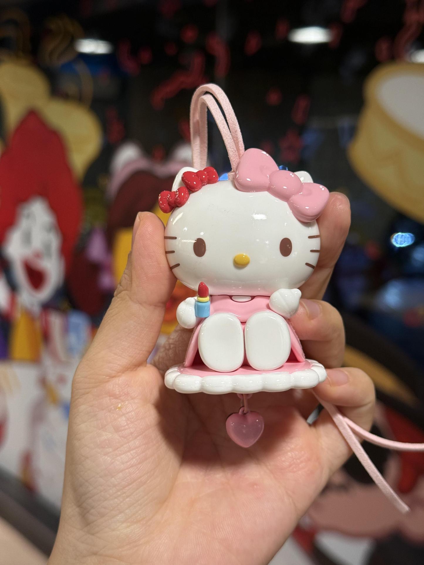 HK Kawaii Car Mirror Charm - Cute Hanging Vehicle Decor with Adjustable Strap