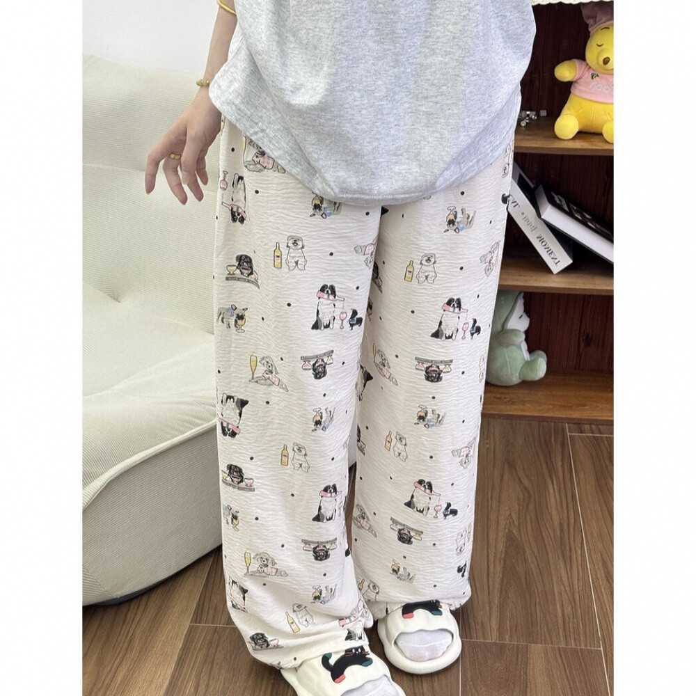 HK Dopamine Sleep Pants - Summer Lightweight Cotton Lounge Pants for Women 02250616