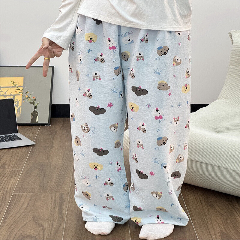 HK Dopamine Sleep Pants - Summer Lightweight Cotton Lounge Pants for Women 02250616