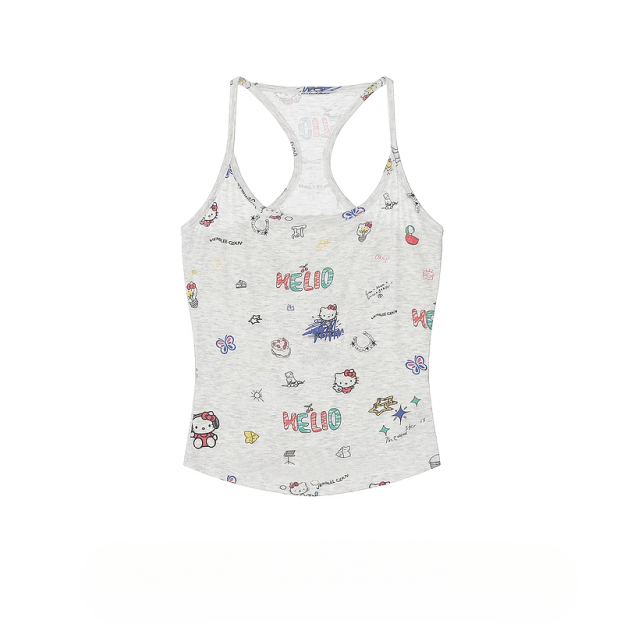 HK Retro Mini Vest - Y2K Fitted Sleeveless Top for Women 05250620