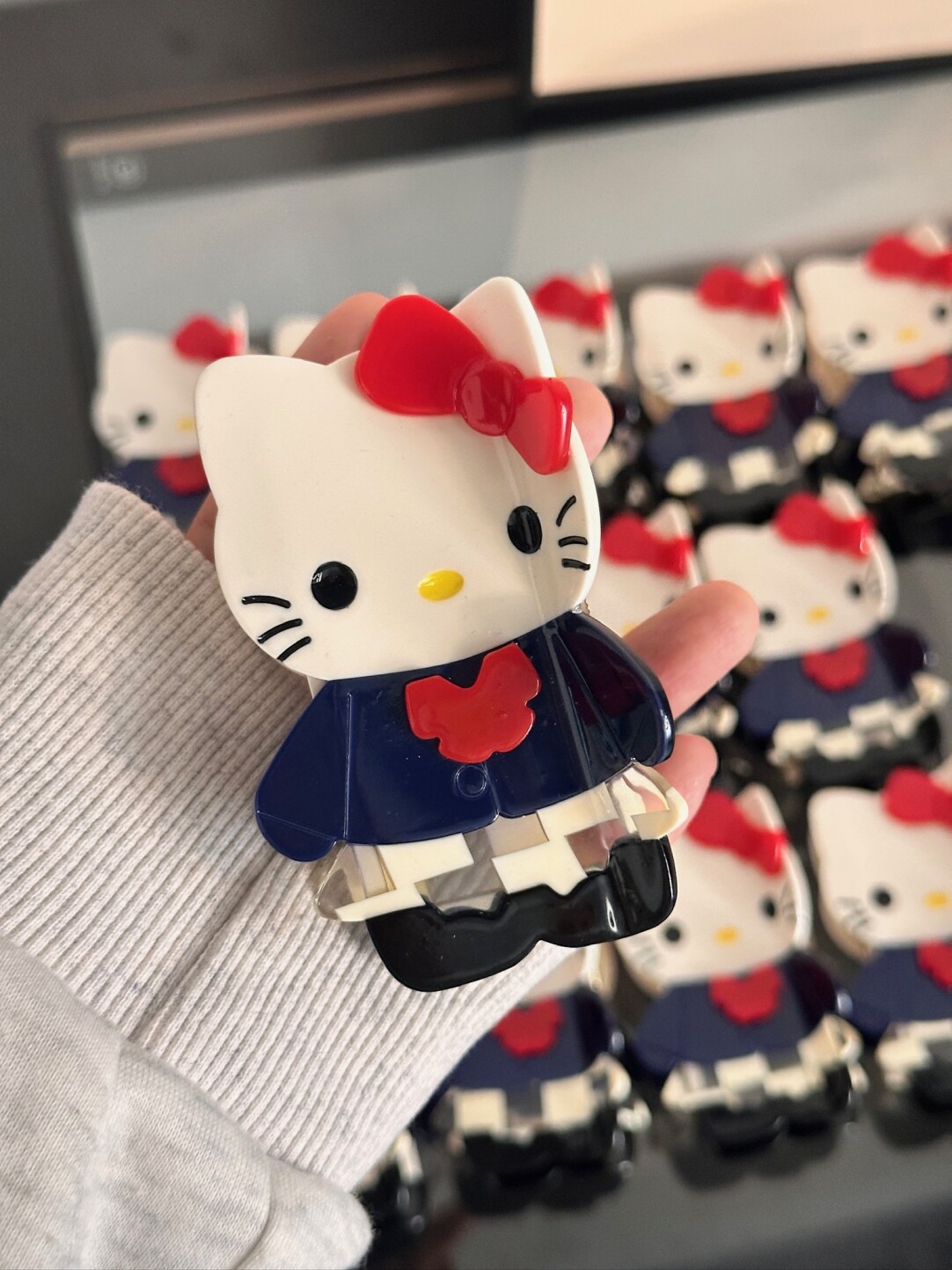 HK Acetate Claw Clip Set - Kawaii Half-Up Hair Claw, Side Hair Clip & Bow Accessories for Women