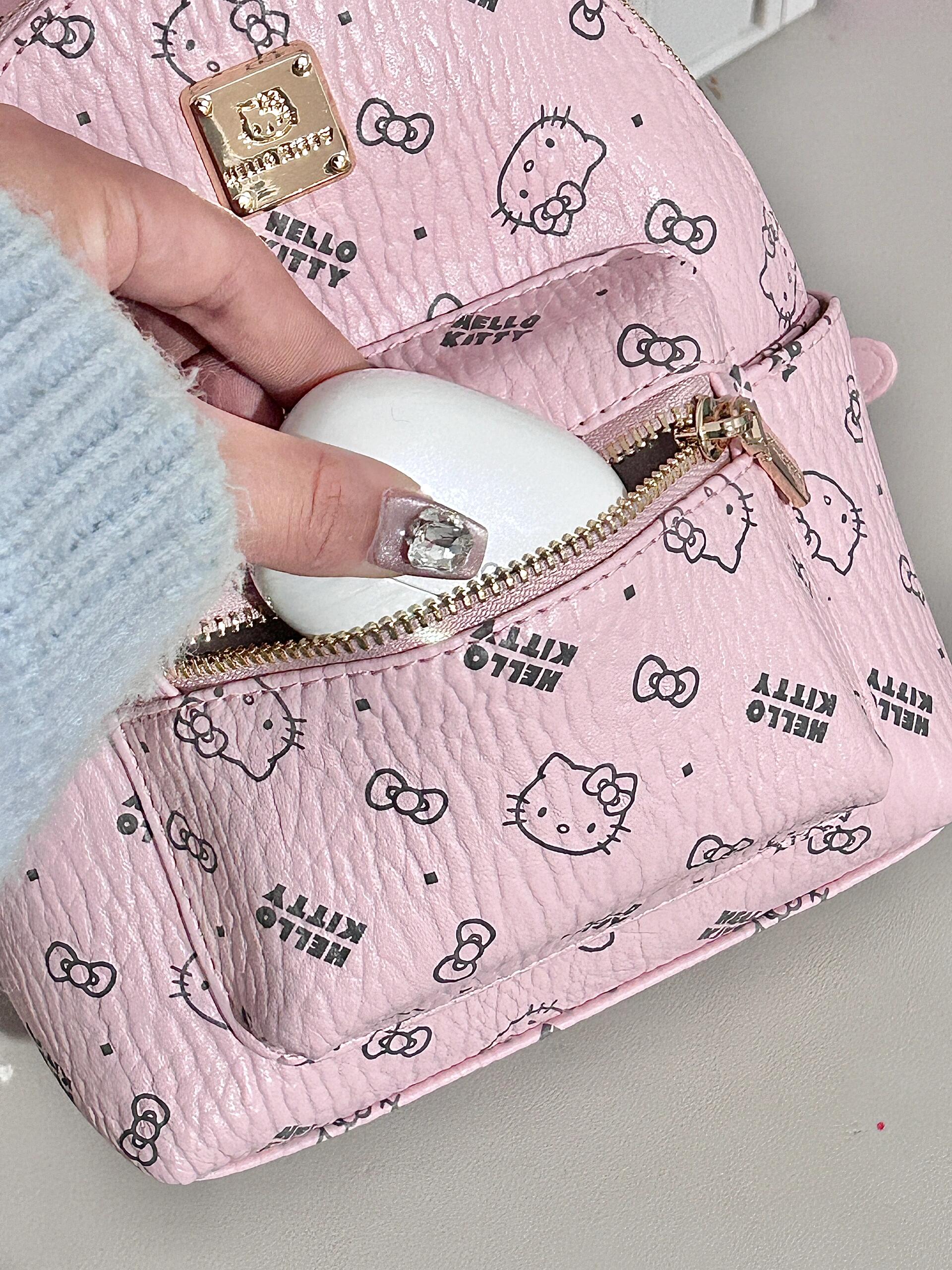 Kawaii HK Pink Chain Strap Backpack - Cute Cartoon Print Mini Bag 01250411