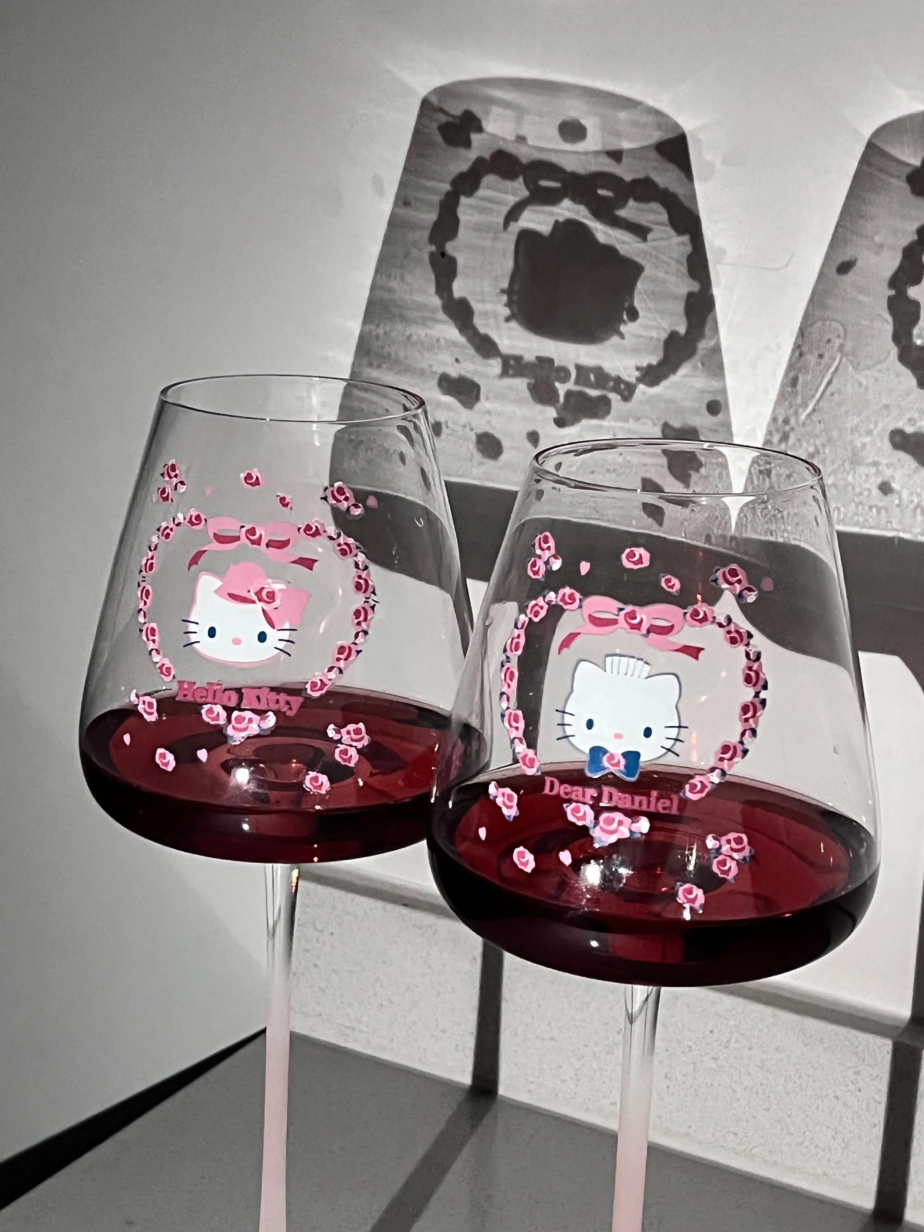 H Champagne Flute Set His and Hers Wedding Toasting Glasses Tall 