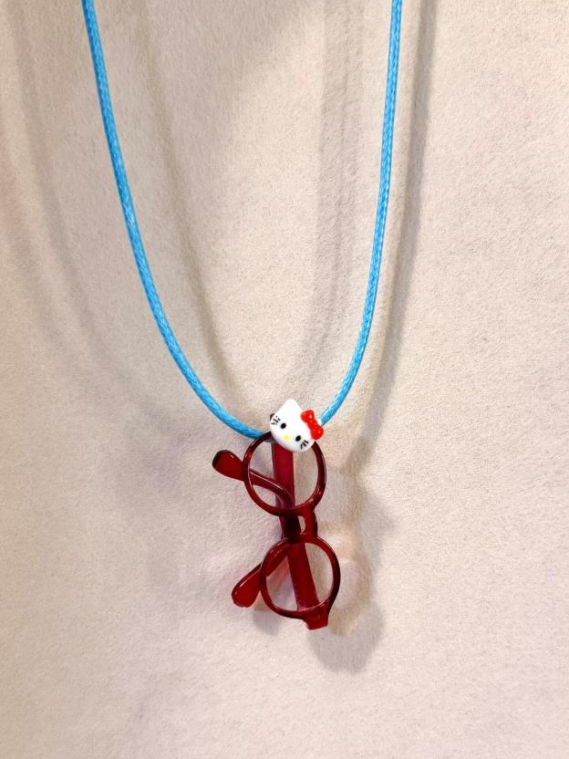 HK Pendant Necklace - 43cm (17") Kawaii Charm Chain for Daily Wear