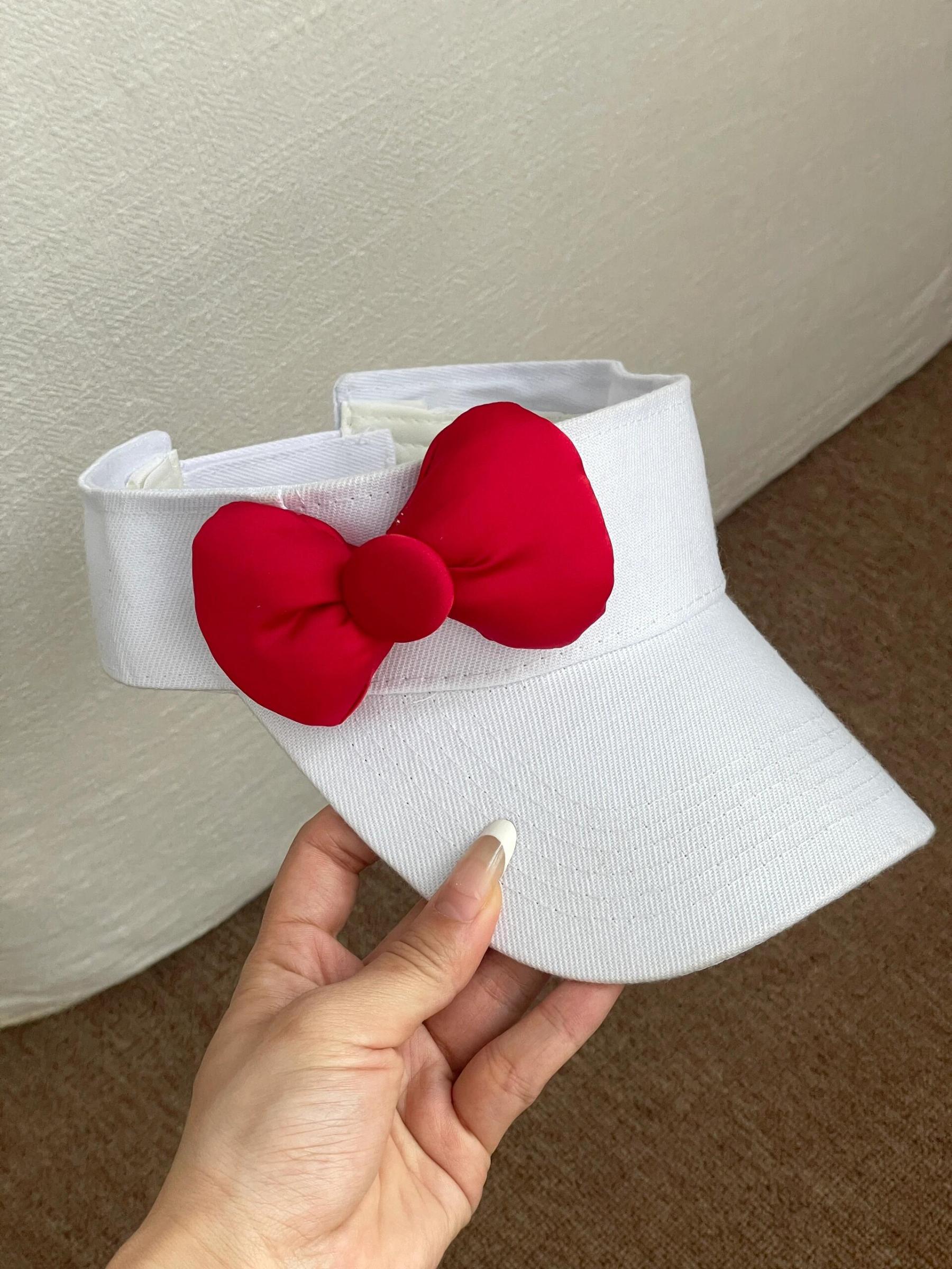 HK Adjustable Bow Sun Hat - Summer Sports Cap with Velcro Strap