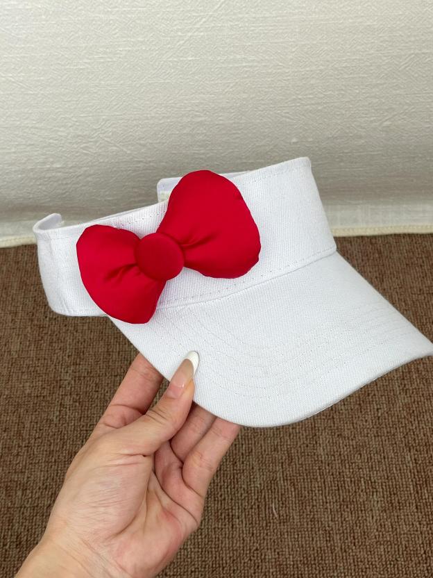 HK Adjustable Bow Sun Hat - Summer Sports Cap with Velcro Strap