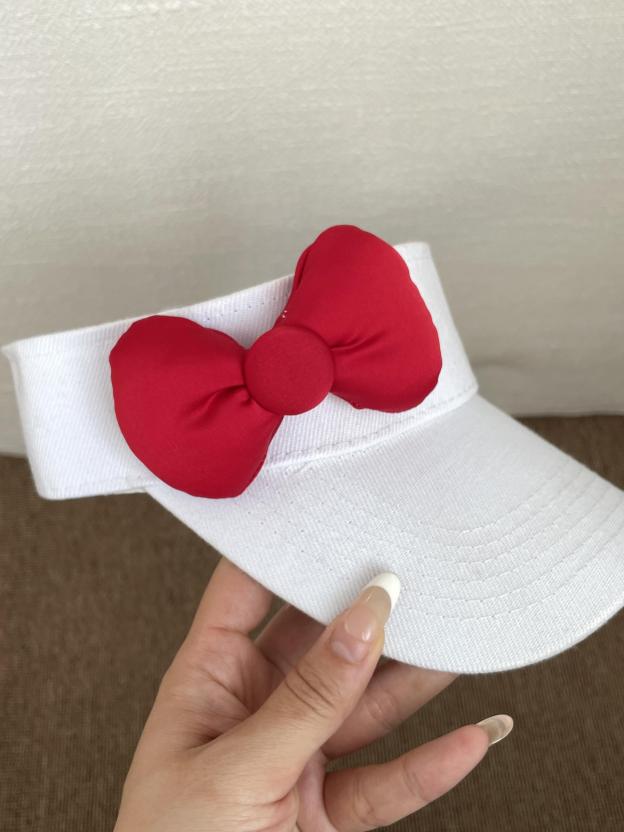 HK Adjustable Bow Sun Hat - Summer Sports Cap with Velcro Strap