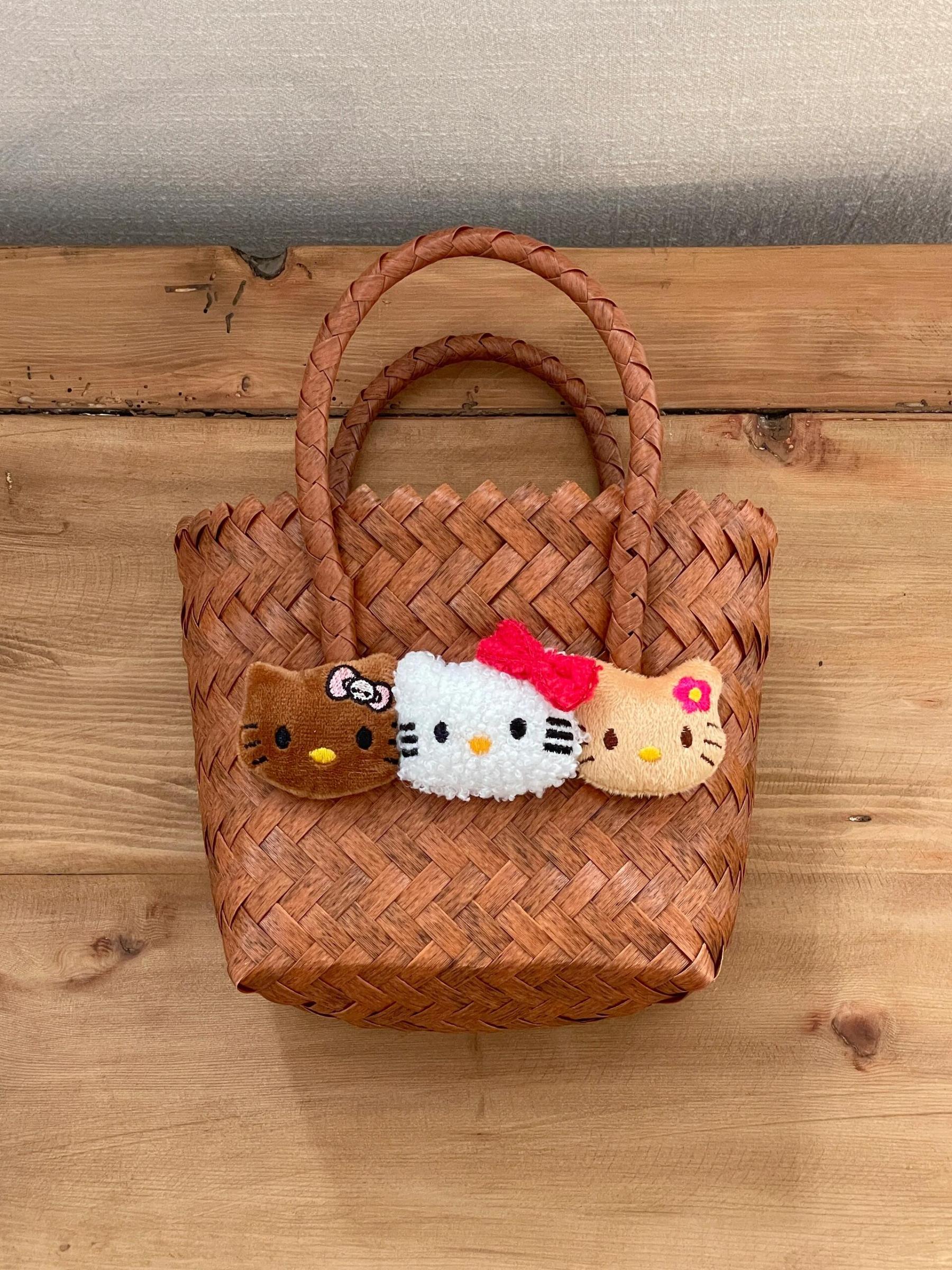 HK Woven Rattan-Style Handmade Tote Bag - Summer Kawaii Purse in Small & Large Sizes 01250522